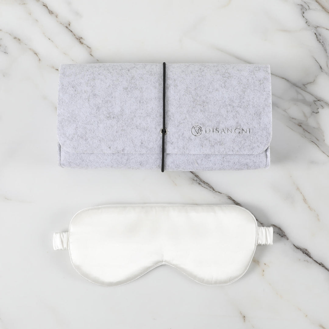 DISANGNI Silk Sleep Eye Mask – For Bedtime &amp; Travel, Multiple Colors