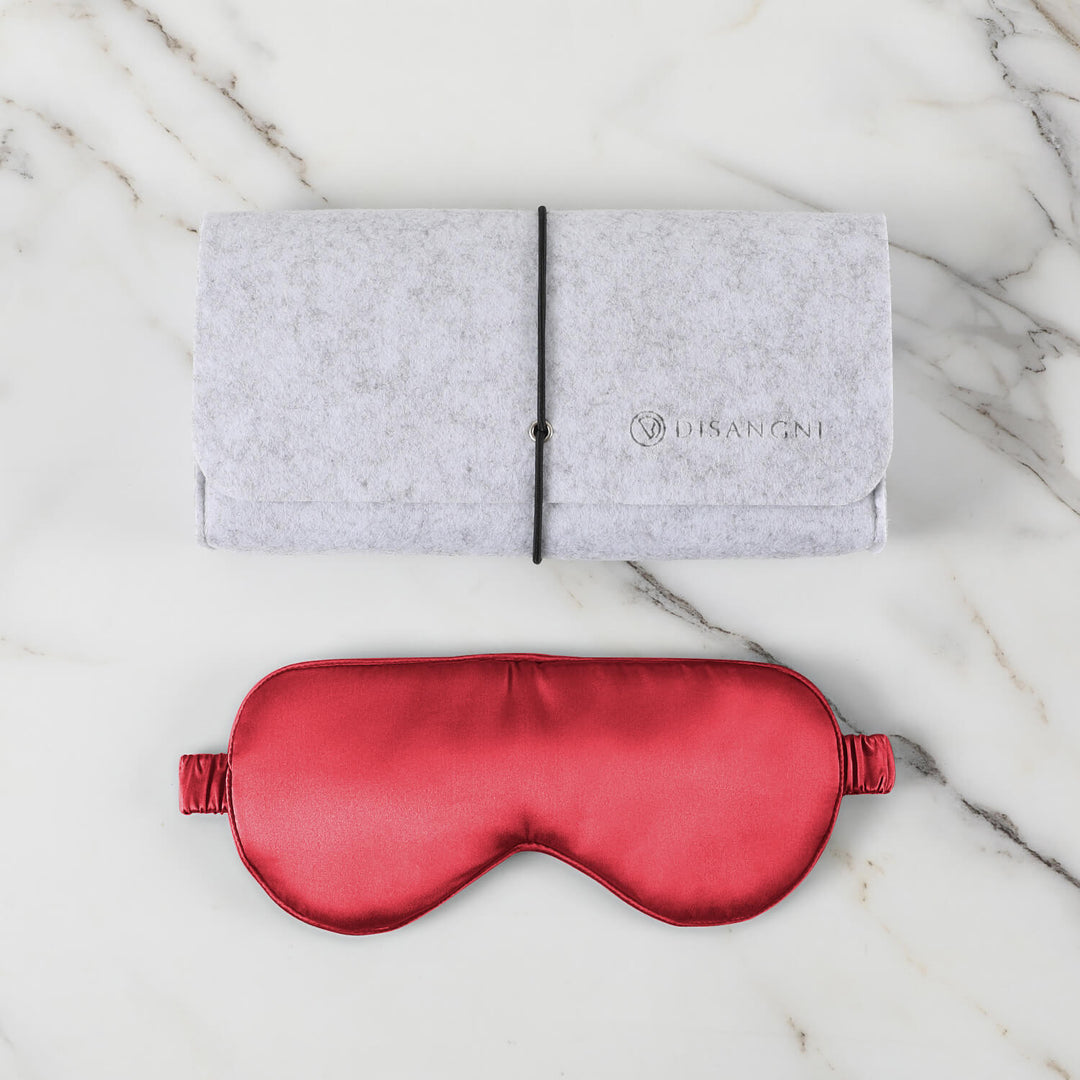 DISANGNI Silk Sleep Eye Mask – For Bedtime &amp; Travel, Multiple Colors