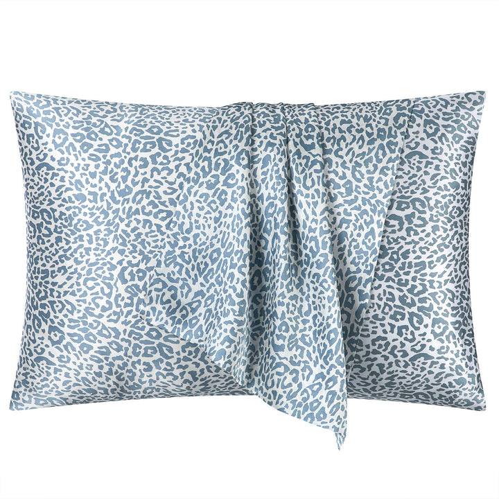 DISANGNI 21 Momme Mulberry Silk Pillowcase – Double-Sided, Hidden Zipper, Gray Leopard Print