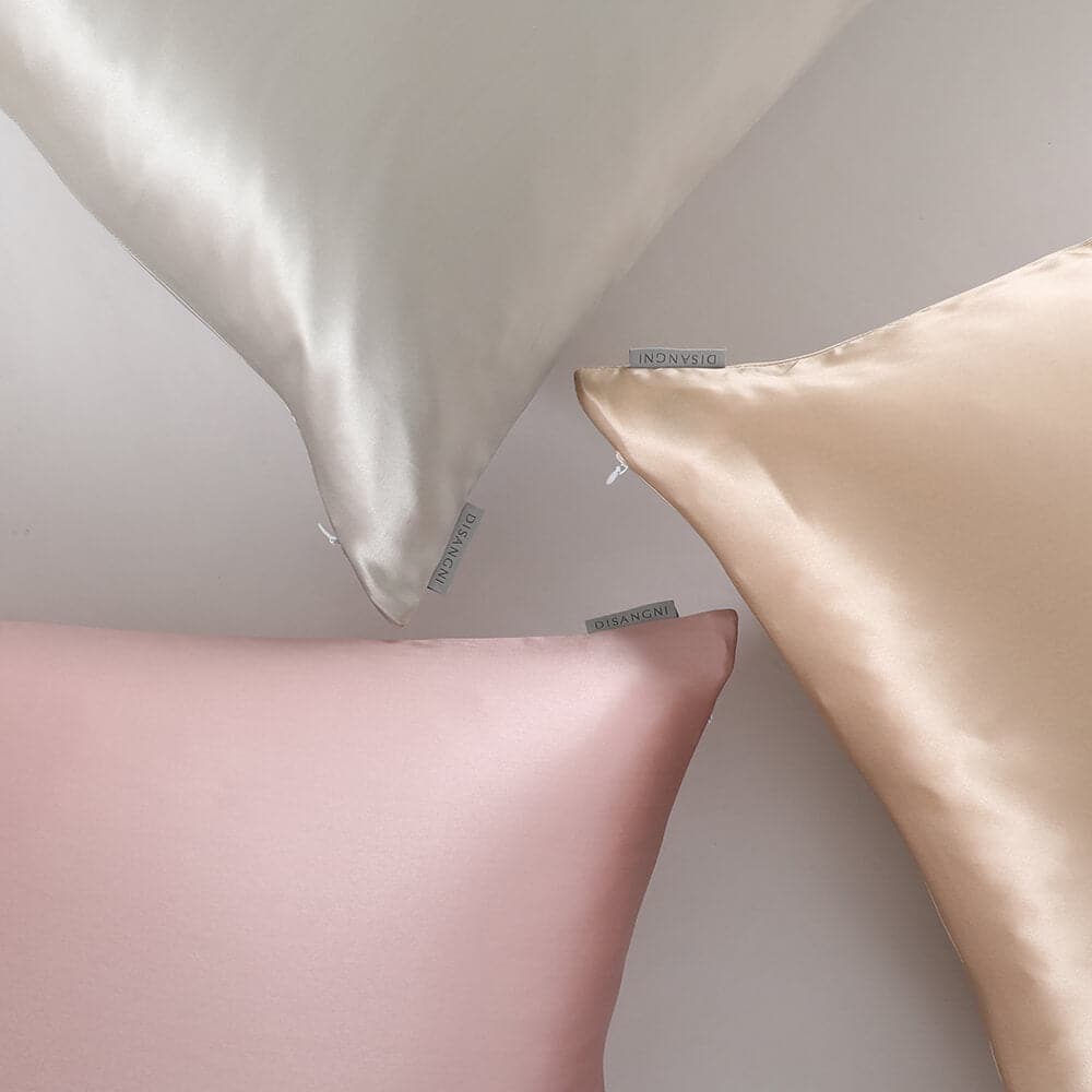 DISANGNI 22 Momme Mulberry Silk Pillowcase – Double-Sided, Hidden Zipper, Standard / Queen / King