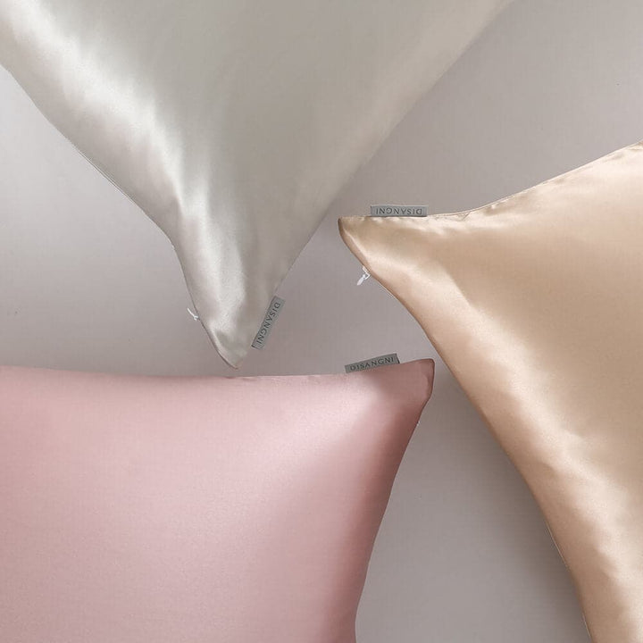DISANGNI 22 Momme Mulberry Silk Pillowcase – Double-Sided, Hidden Zipper, Standard / Queen / King
